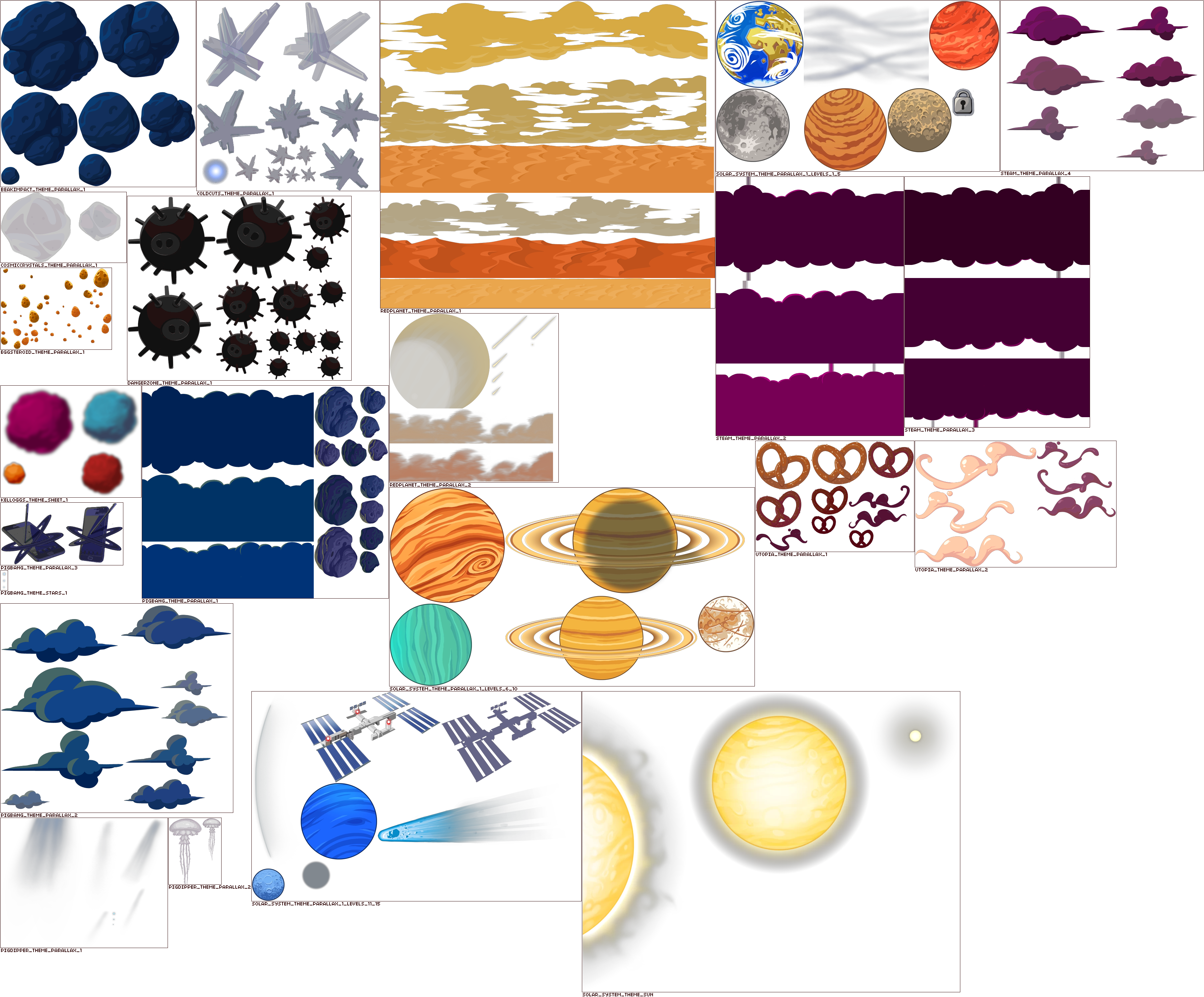 Angry Birds Space - Background Elements