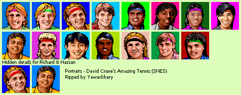 David Crane's Amazing Tennis - Portraits