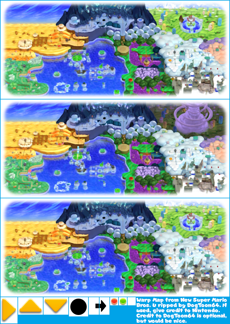 New Super Mario Bros. U / New Super Luigi U - Warp Map