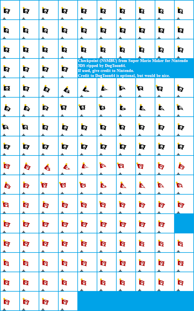 Super Mario Maker for Nintendo 3DS - Checkpoint Flag (NSMBU)