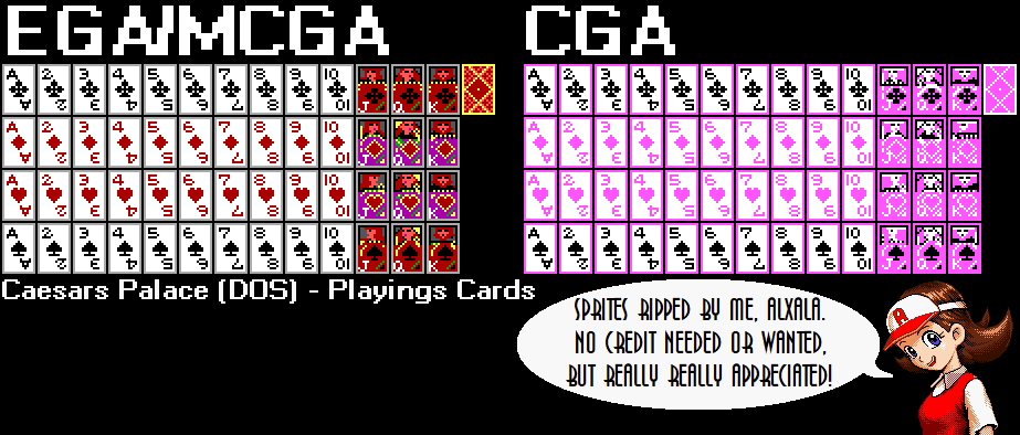 Caesar's Palace (DOS) - Playing Cards