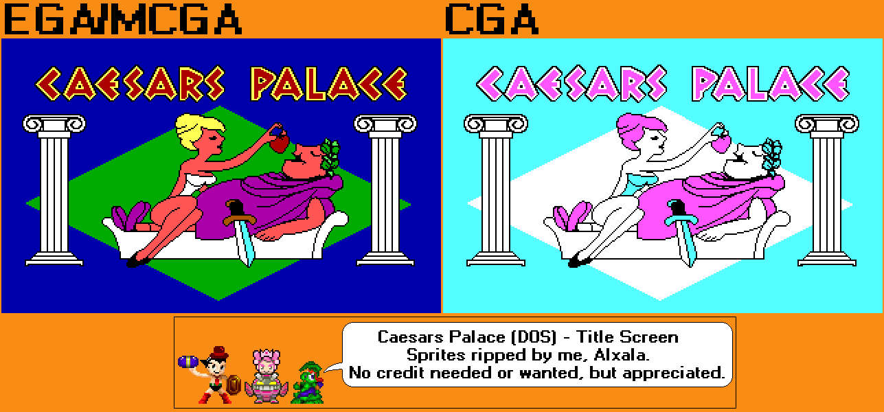 Caesar's Palace (DOS) - Title Screen
