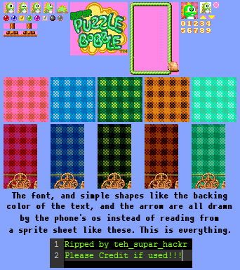 Super Puzzle Bobble (Java) - General Sprites (128x128)