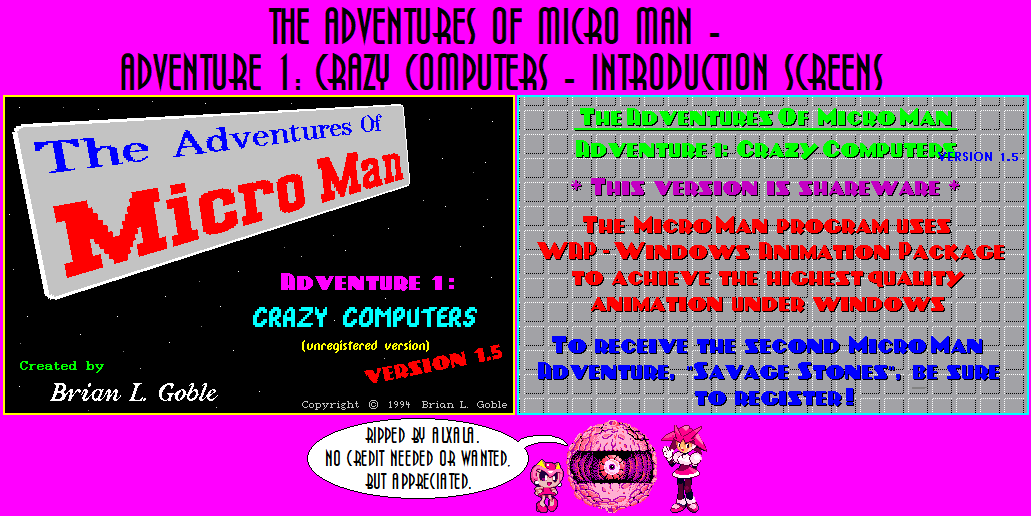 The Adventures of Micro Man - Adventure 1: Crazy Computers - Introduction Screens