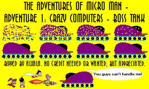 The Adventures of Micro Man - Adventure 1: Crazy Computers - Boss Tank