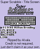 Super Scrabble - Title Screen