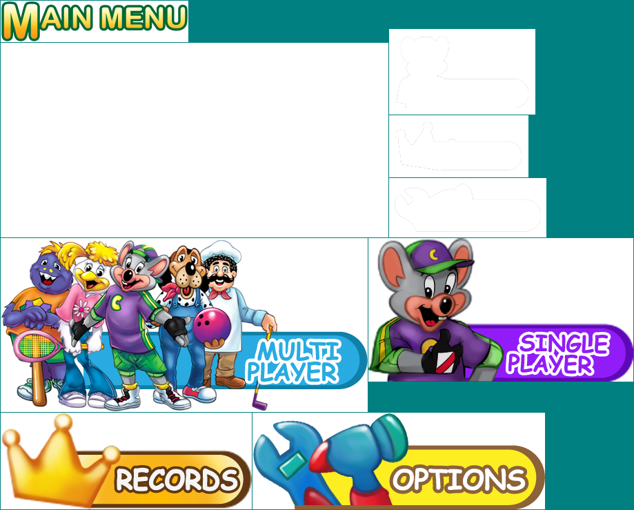 Chuck E. Cheese's Sports Games - Main Menu