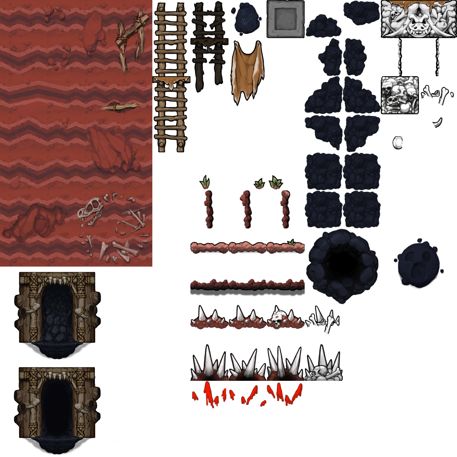 Spelunky 2 - Dwelling Tiles