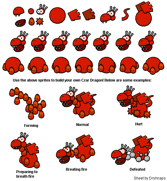 Czar Dragon (Paper Mario N64-Style)