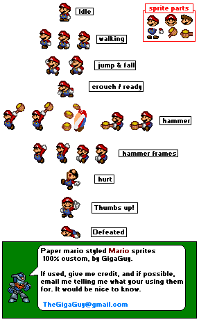 Custom / Edited - Paper Mario Customs - Paper Mario - The Spriters Resource