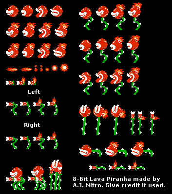 Lava Piranha (Super Mario Bros. 1 NES-Style)