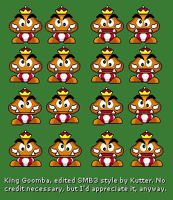 Paper Mario Customs - King Goomba / Goomboss (SMB3 SNES-Style)