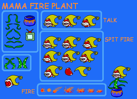 Mario Customs - Mama Fire Plant