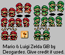 Mario & Luigi (Zelda Game Boy-Style)