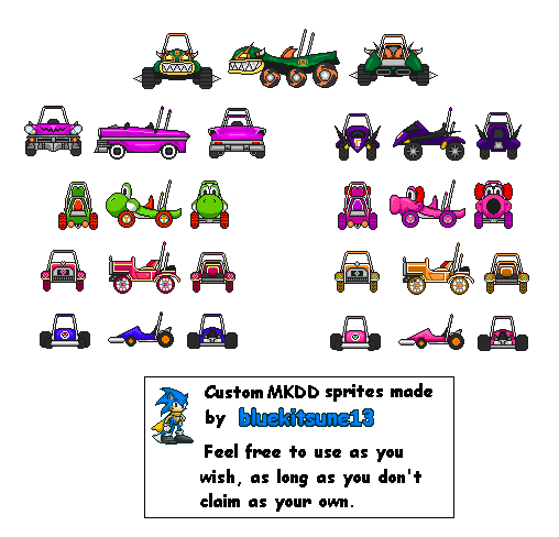 super mario kart custom character sprite sheet