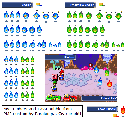 Paper Mario Customs - Ember (Mario & Luigi: Superstar Saga-Style)