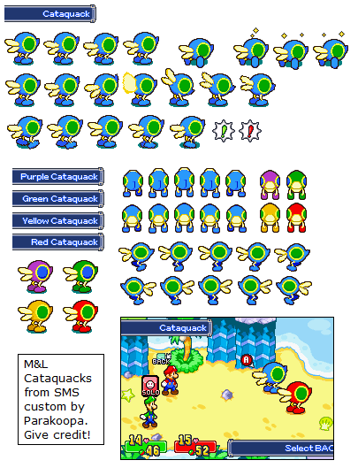Mario Customs - Cataquack (Mario & Luigi: Superstar Saga-Style)