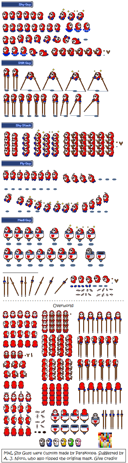 Mario Customs - Shy Guy (Mario & Luigi: Superstar Saga-Style)