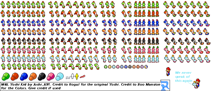 Yoshi Kid (Mario & Luigi Superstar Saga Style)