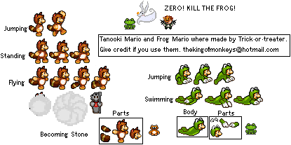 Tanooki & Frog Mario (Mario & Luigi: Superstar Saga-Style)