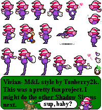 Paper Mario Customs - Vivian (Mario & Luigi: Superstar Saga-Style)