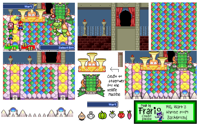 Mario Customs - Wart Throne (Mario & Luigi: Superstar Saga-Style)