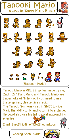 Mario Customs - Tanooki Mario (Mario & Luigi: Superstar Saga-Style)