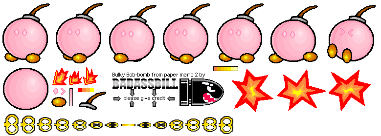 Paper Mario Customs - Bulky Bob-omb