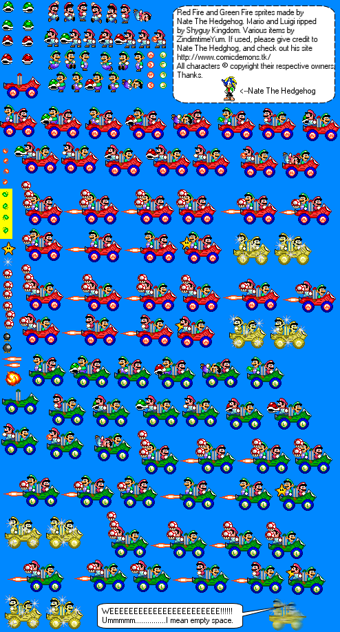 Mario Customs - Red Fire & Green Fire