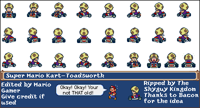 Toadsworth (Super Mario Kart-Style)