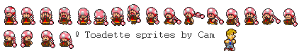 Toadette (Super Mario Bros. 3 SNES-Style)