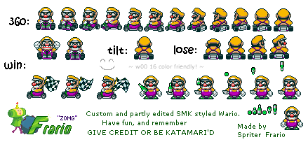 Wario (Super Mario Kart-Style)