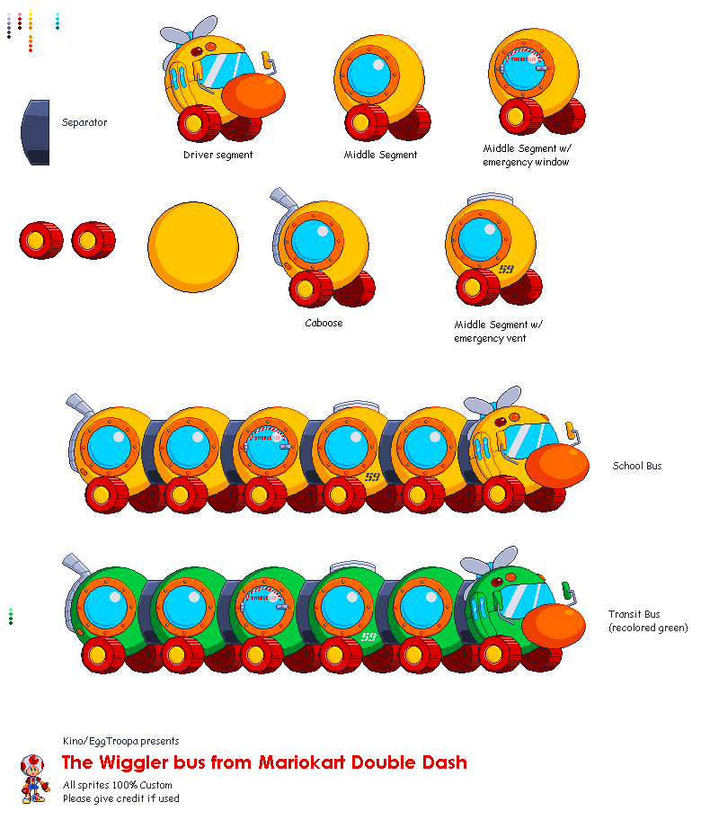 Mario Customs - Wiggler Bus