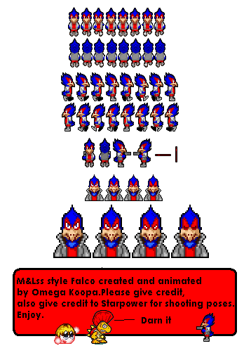 Star Fox Customs - Falco (Mario & Luigi: Superstar Saga-Style)
