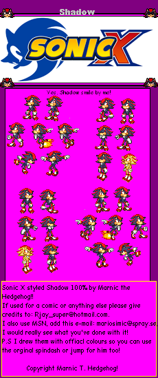 Sonic the Hedgehog Media Customs - Shadow (Sonic X)