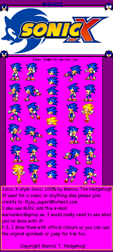 Sonic the Hedgehog Media Customs - Sonic (Sonic X)