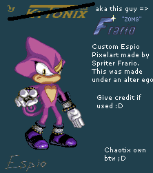 Sonic the Hedgehog Customs - Espio (Pixel Art)