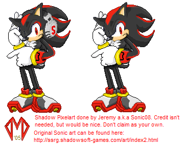 Sonic the Hedgehog Customs - Shadow (Pixel Art)