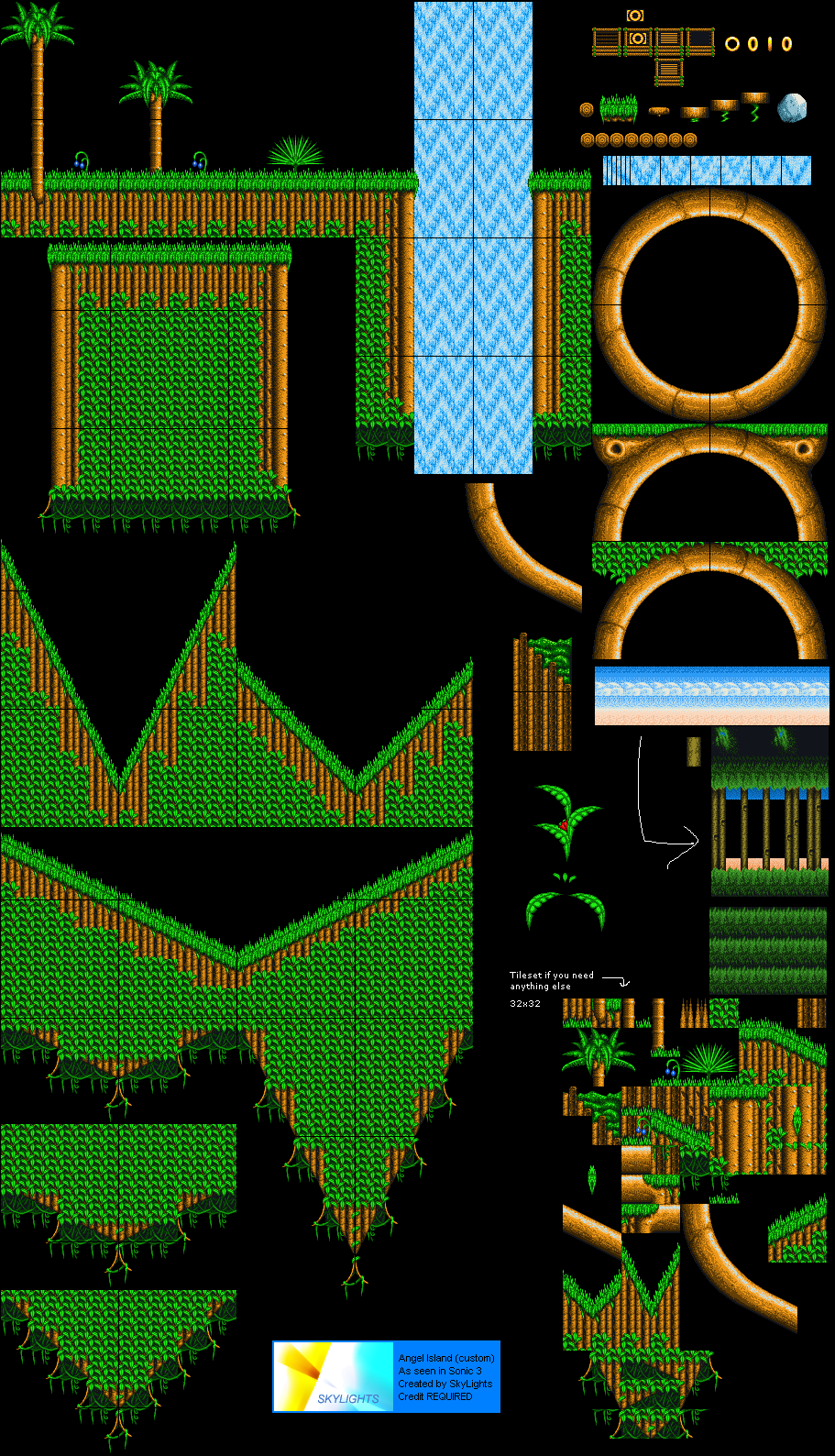 Sonic the Hedgehog Customs - Angel Island (Sonic Genesis-Style)