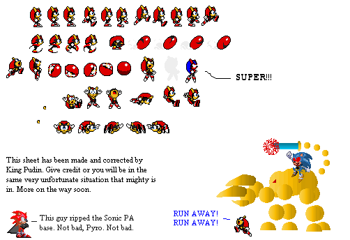 Custom / Edited - Sonic the Hedgehog Media Customs - Super Sonic (Fleetway,  Sonic Pocket Adventure-Style) - The Spriters Resource