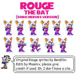 Sonic the Hedgehog Customs - Rouge (Heroes Design)