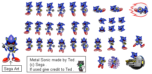 metal sonic sprites sonic cd