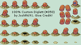 Pokémon Generation 1 Customs - #050 Diglett