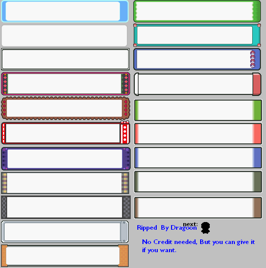 DS / DSi - Pokémon Platinum - Text Box Styles - The Spriters Resource