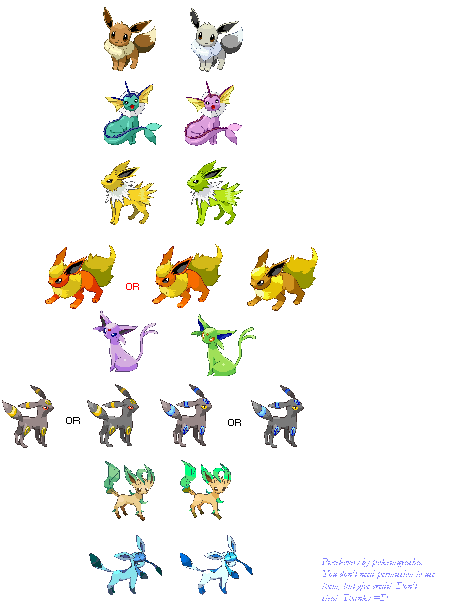 Pokémon Generation 1 Customs - #133 Eevee (Pixel Art)