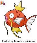 Pokémon Generation 1 Customs - #129 Magikarp (Pixel Art)