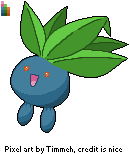 #043 Oddish (Pixel Art)