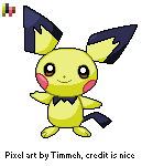 Pokémon Generation 2 Customs - #172 Pichu (Pixel Art)