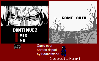 Castlevania Legends - Game Over Screen