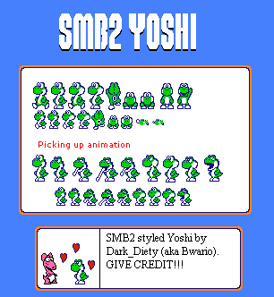 Yoshi (Super Mario Bros. 2 NES-Style)